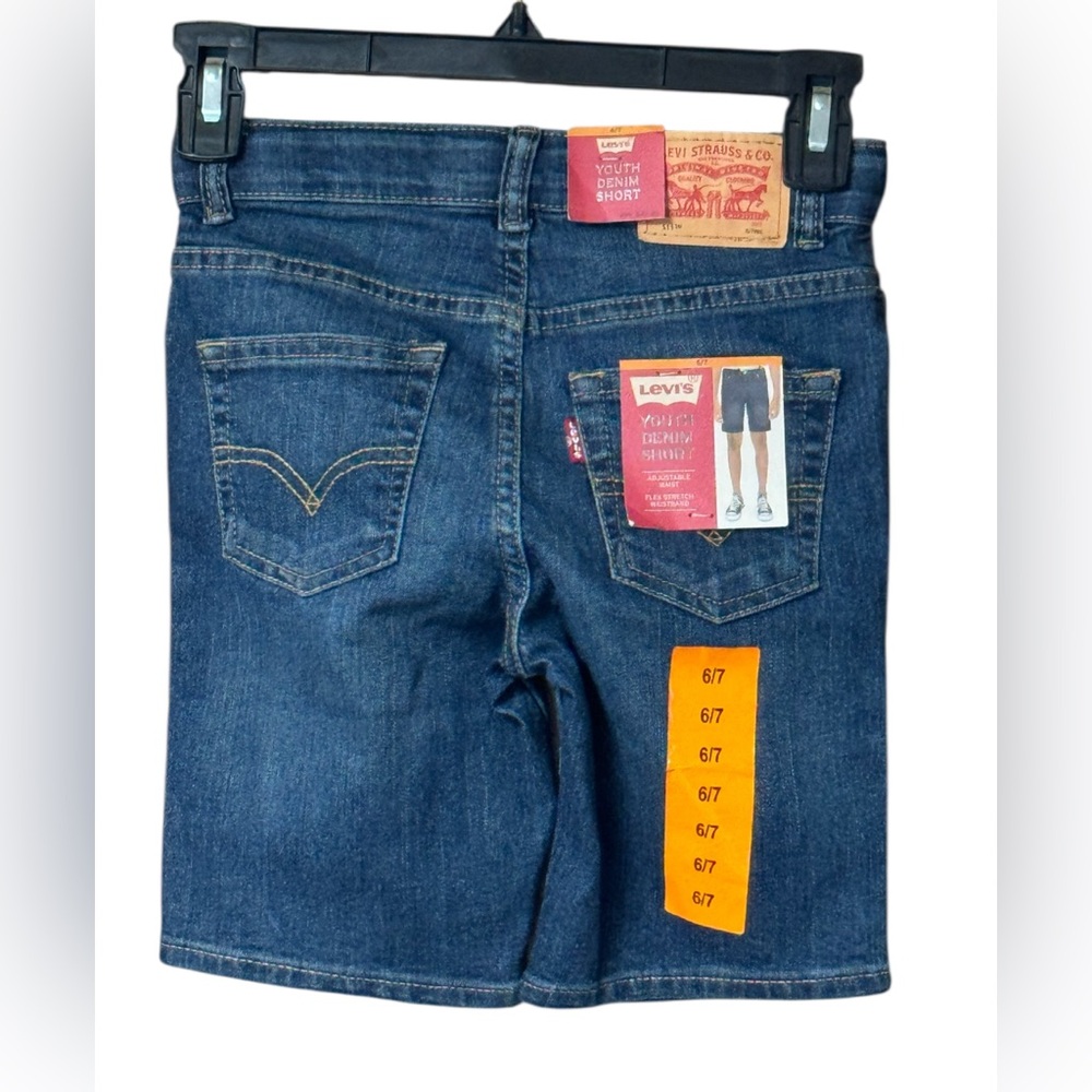 NWT Boys Levi’s Denim Stretch Shorts with Adjustable Waist SZ 6/7